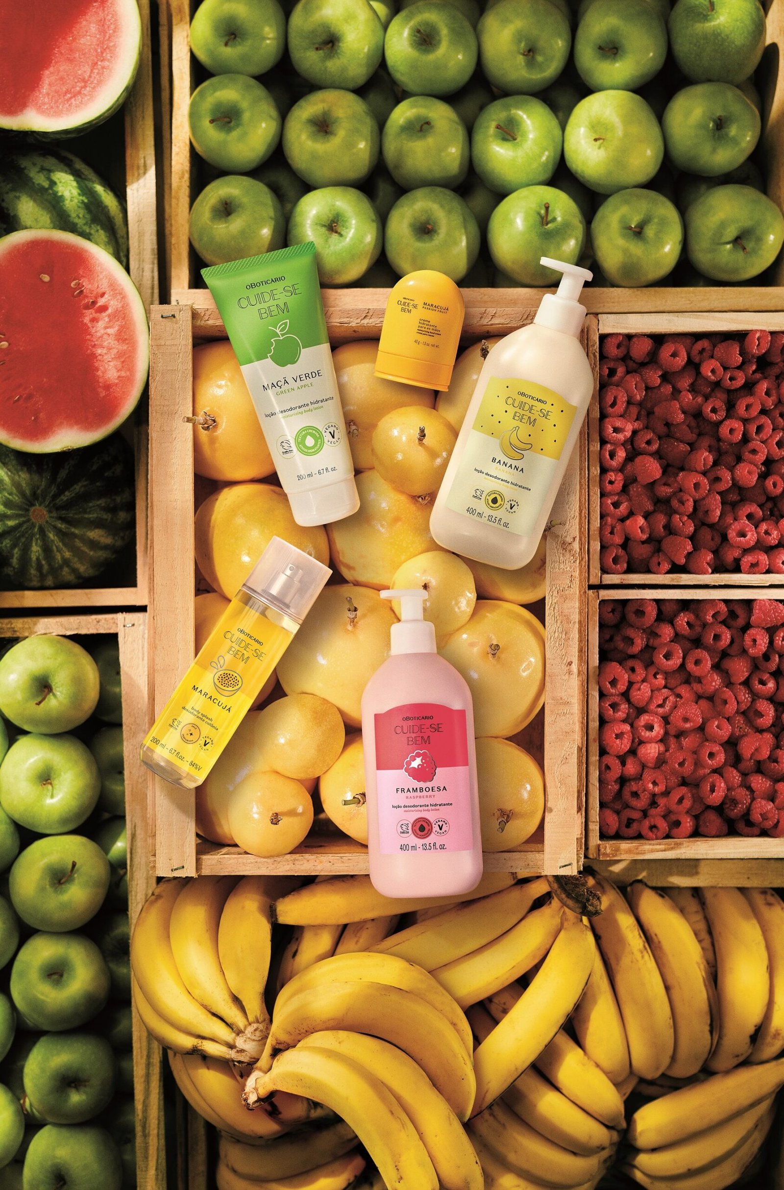 Cuide-se Bem, do Boticário, lança linha de cuidados corporais inspirada em aromas de frutas